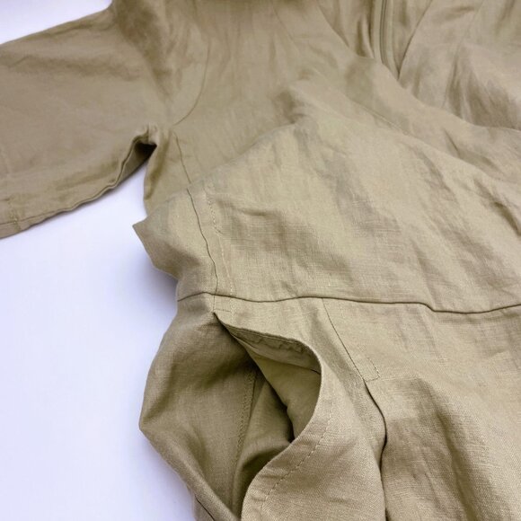 *EVERLANE Wrap Front Linen Jumpsuit Size 6 - Picture 5 of 15